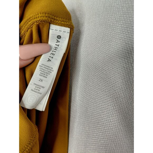 Athleta Transcend Capri Leggings 2X Brown - Picture 10 of 11